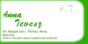 anna tevesz business card